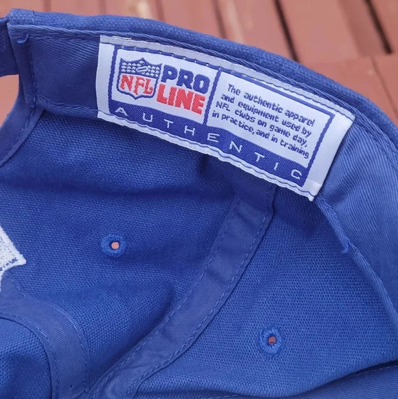 Indianapolis Colts Reebok NFL ProLine Authentic Hat adjustable velcro strap Blue - Picture 12 of 12